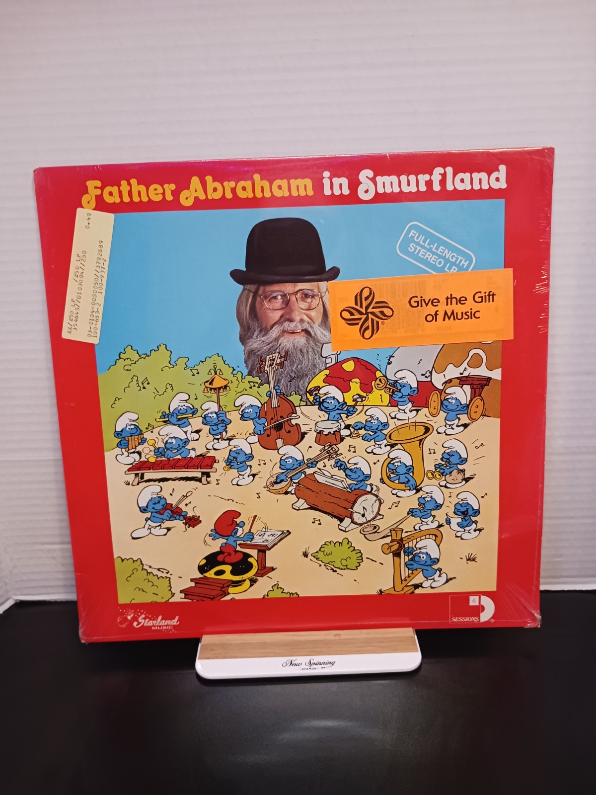 SEALED FATHER ABRAHAM IN SMURFLAND Sessions Records LP 1982. Smurfs Peyo Vintage