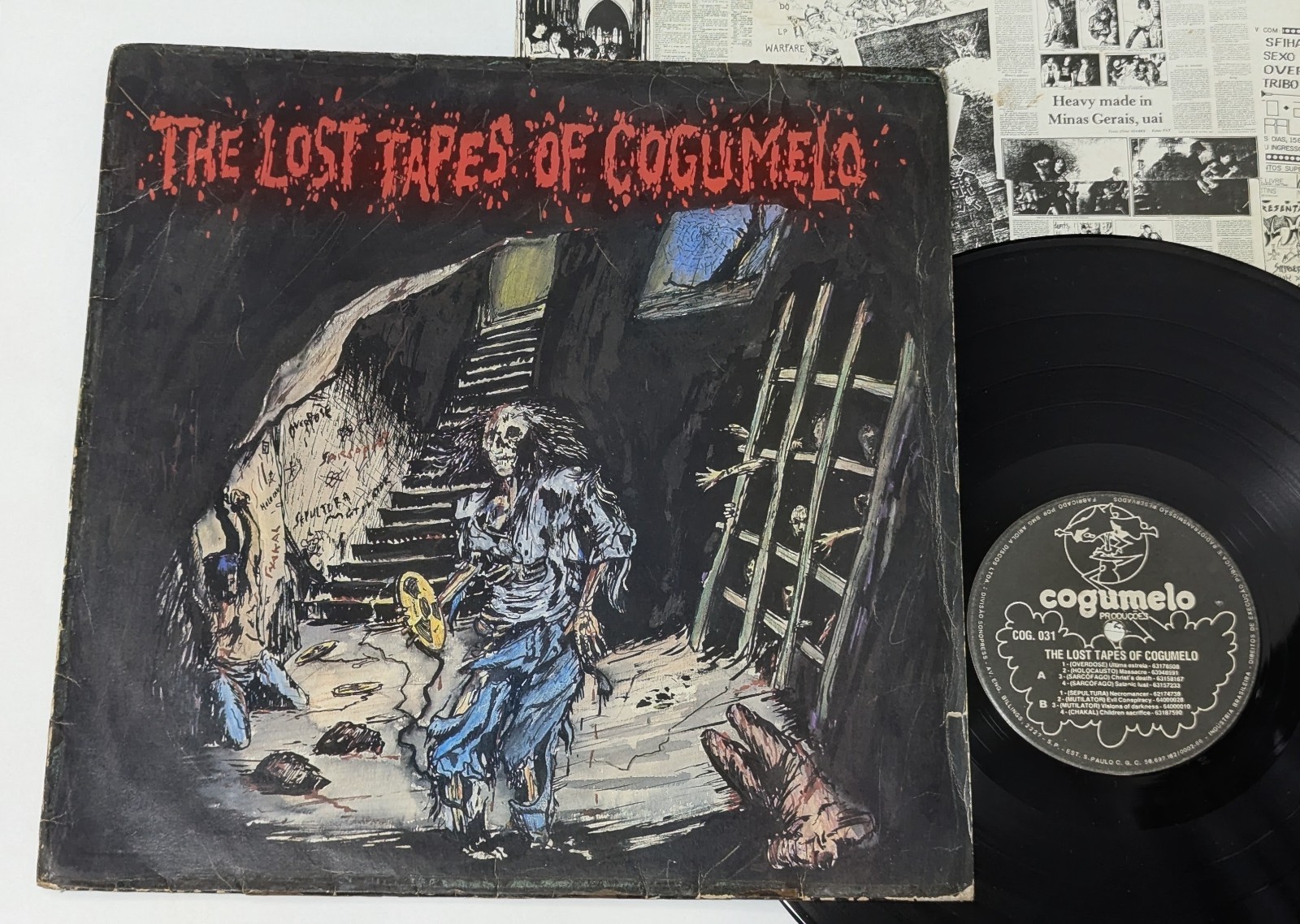 The Lost Tapes Of Cogumelo BRAZIL LP 1990 Sepultura Sarcofago Chakal Holocausto