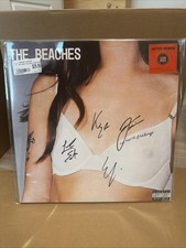 The Beaches no hard feelings COVER SIGNED autographed LP Pearlescent Blue picture