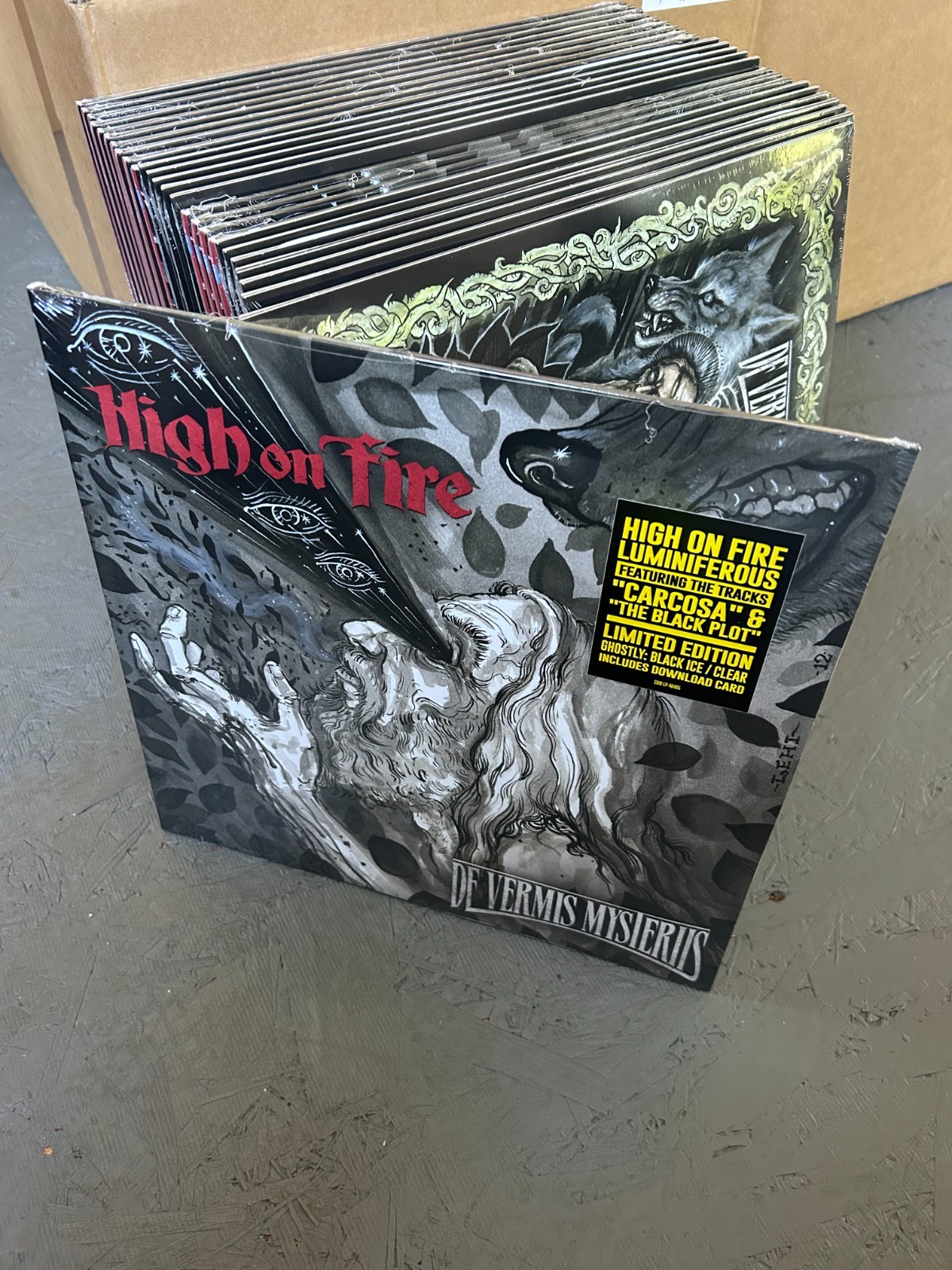 High on Fire - Luminiferous 180g Black Ice / Clear Vinyl FACTORY ERROR RARE Om