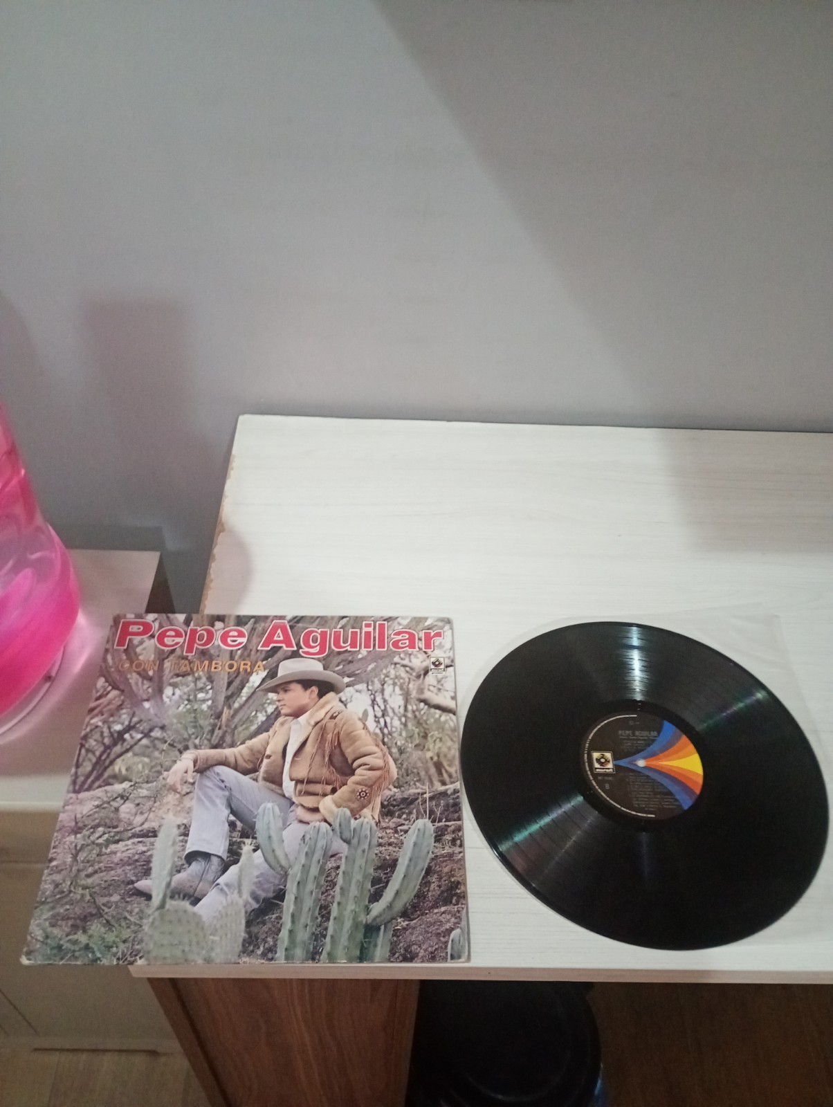 LP VINYL PEPE AGUILAR.- CON TAMBORA ( GOOD CONDITION )