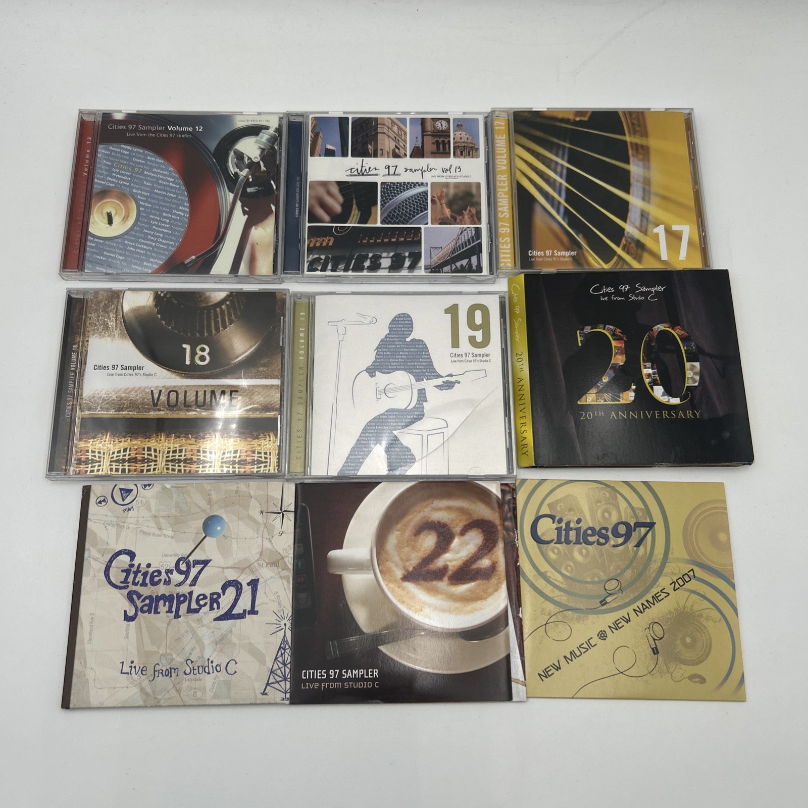 Cities 97 Sampler CD Lot of 9 - Vol 12, 13, 17, 18, 19, 20th, 21, 22, 2007
