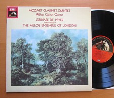 HQS 1395 Mozart Weber Clarinet Quintets De Peyer Melos Ensemble EX/EX Stereo EMI picture