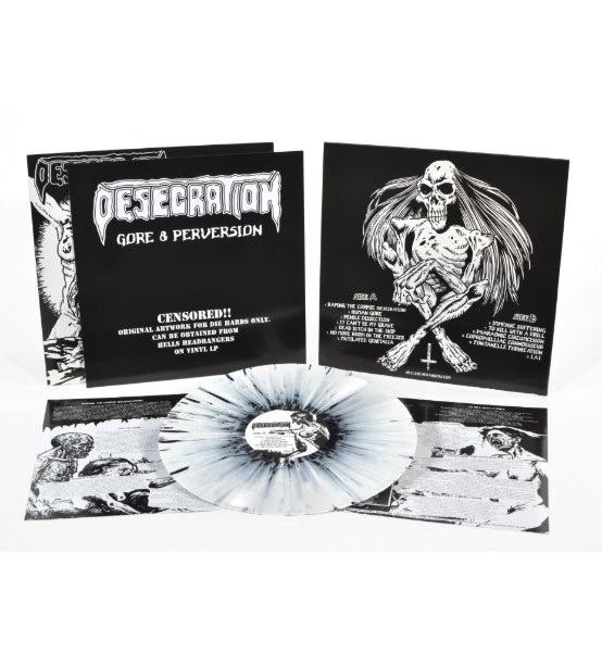 Desecration Gore & Perversion WHITE BLACK SPLATTER COLOR Vinyl LP /400 1st Press