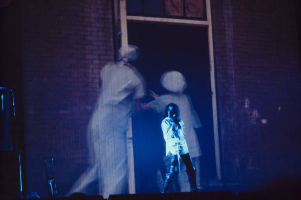 Alice Cooper performs with dancers and stage sets on Madhouse Rock- Old Photo 13