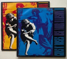 Vtg 1991 GUNS N ROSES Album USE YOUR ILLUSION 1 & II Lp OG 1ST PRESS VINYL is NM picture