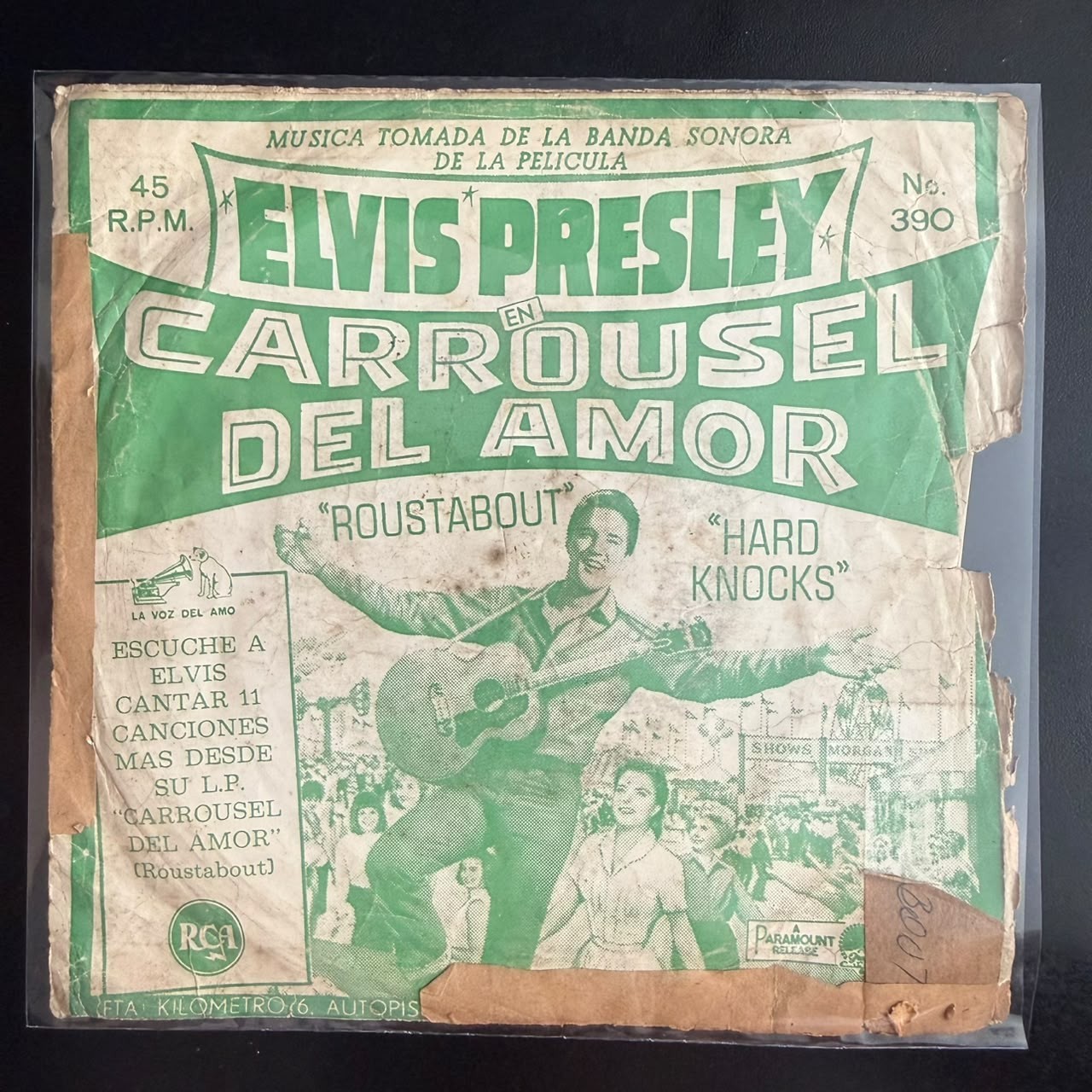 ELVIS PRESLEY - CARROUSEL DEL AMOR (HARD KNOCKS/ROUSTABOUT)  RARE PERU PRESS 45