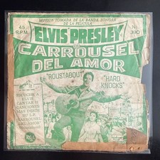 ELVIS PRESLEY - CARROUSEL DEL AMOR (HARD KNOCKS/ROUSTABOUT)  RARE PERU PRESS 45 picture