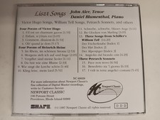 Liszt Songs – John Aler Daniel Blumenthal CD 1987 Classical Newport Classic picture