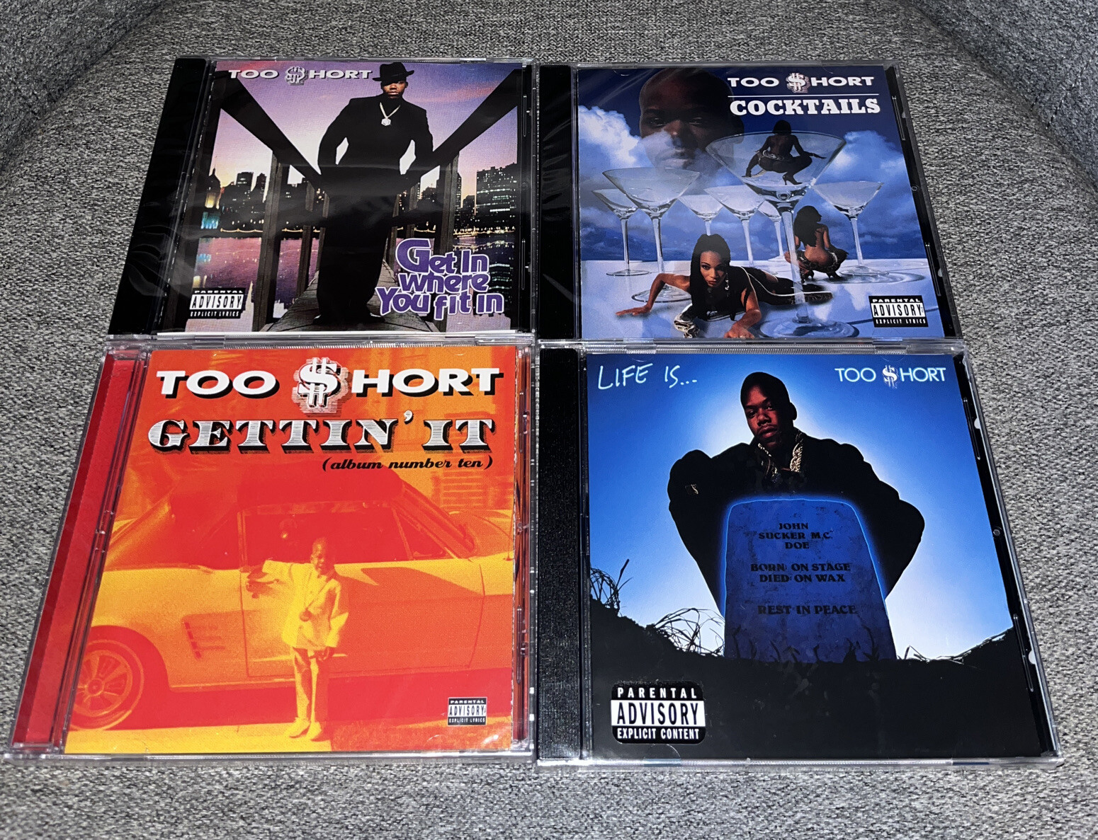 Too Short 4 CD Lot Get in Where Ya Fit in, Cocktails, Gettin It, Life Is Too Sho