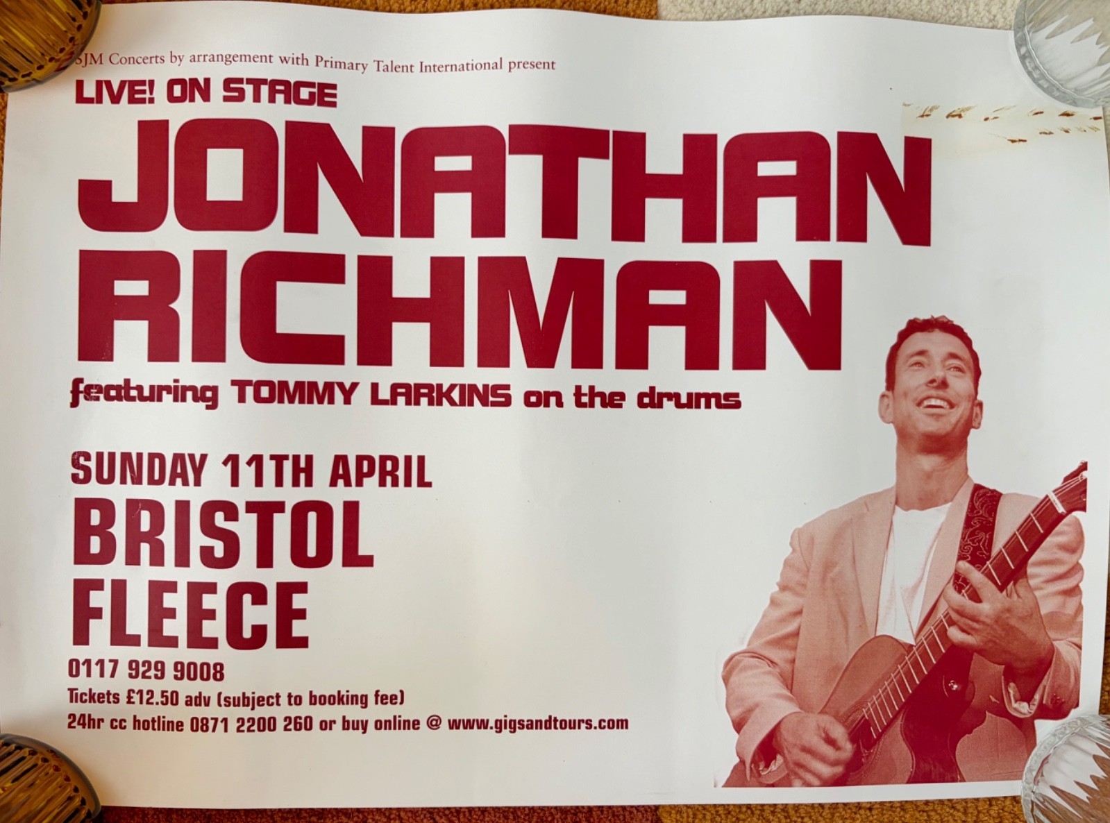 JONATHAN RICHMAN Original 2004 Gig Poster Bristol Fleece Modern Lovers A3Perfect