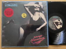 SCORPIONS SAVAGE AMUSEMENT '88 1ST PRESS HARD ROCK HEAVY METAL INNER SHRINK HYPE picture