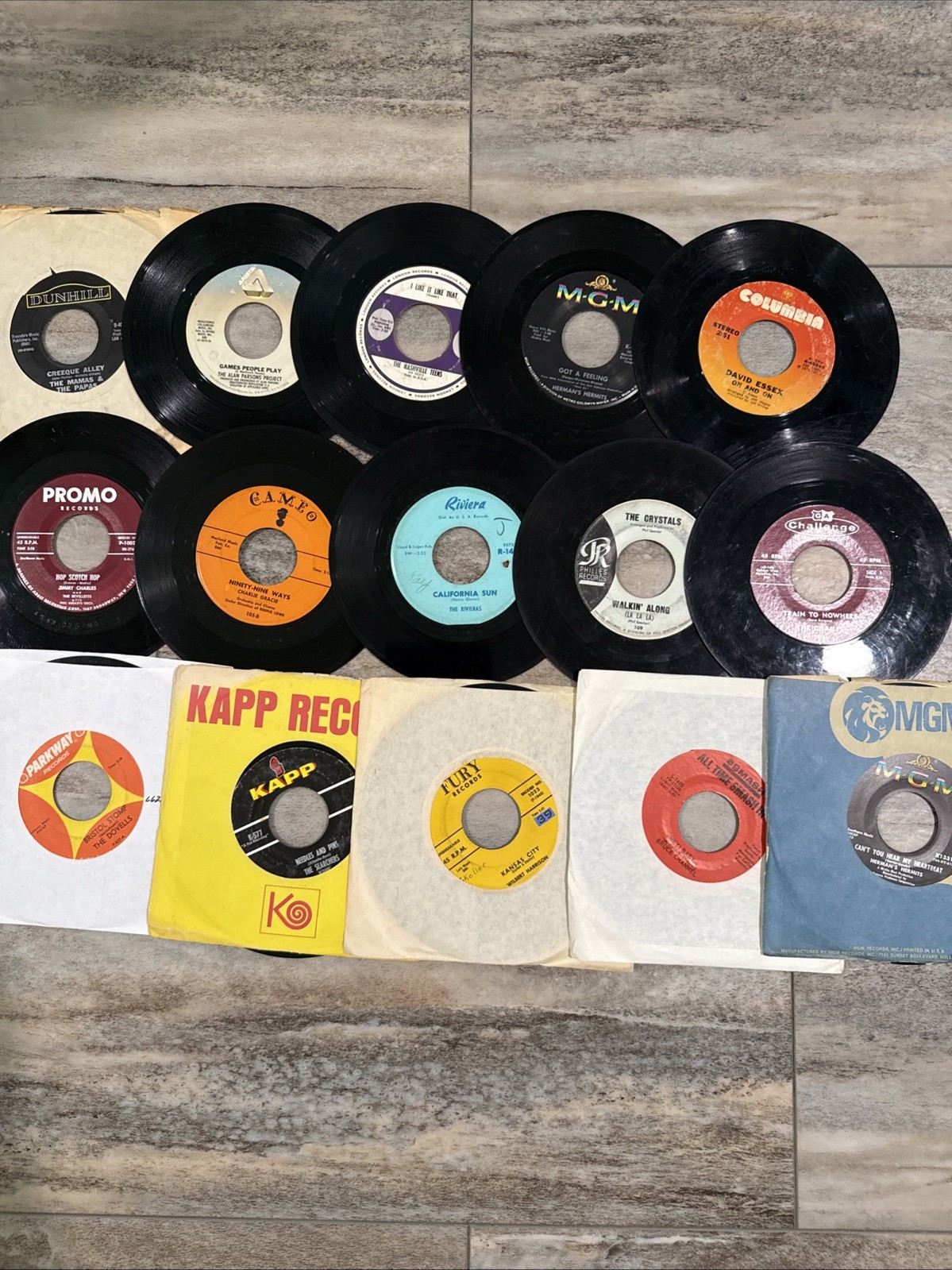15 Curated Rock & Roll 45 RPM Record Lot Classic Rock Desirable Labels