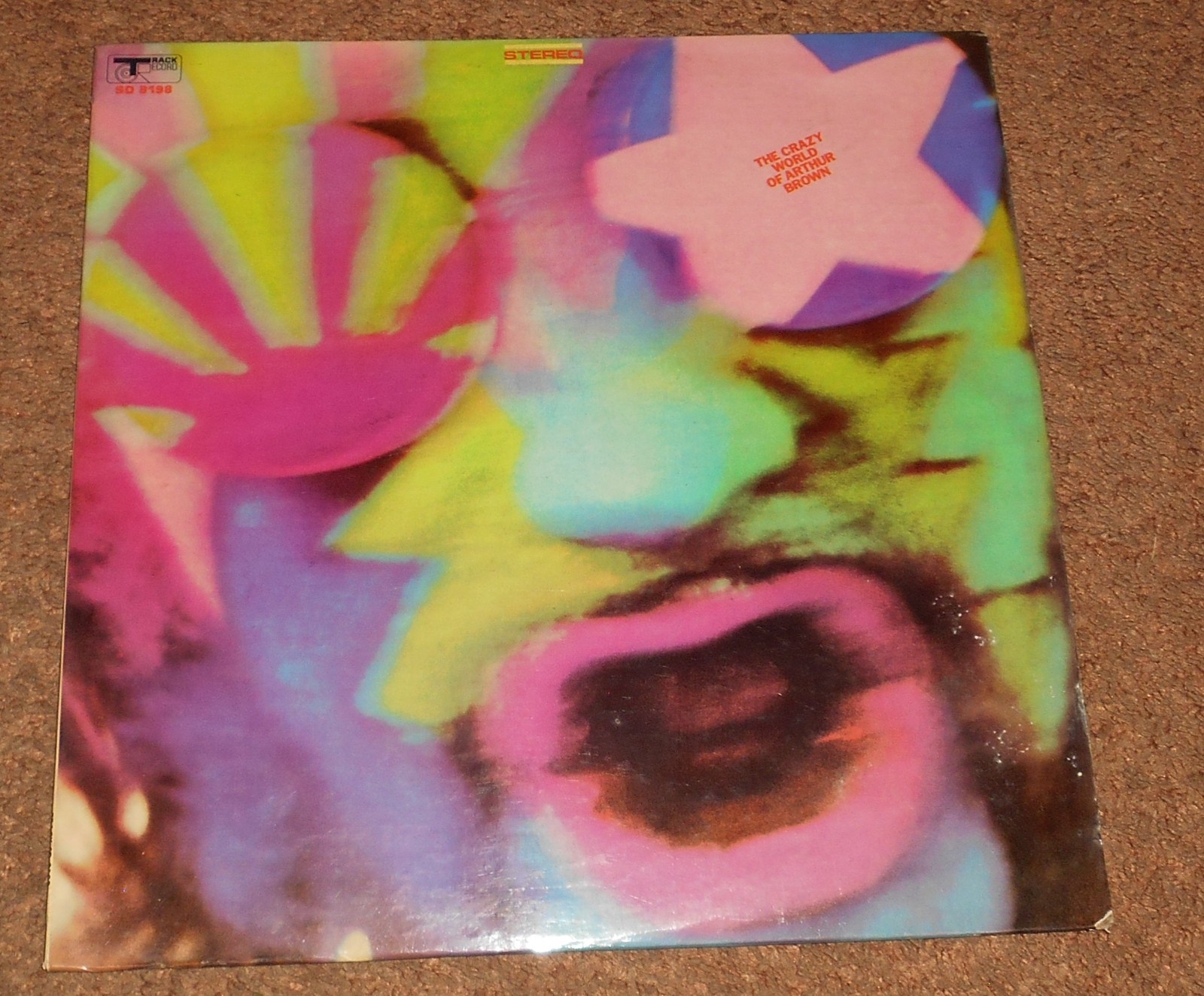 THE CRAZY WORLD OF ARTHUR BROWN 1968 SELF TITLED VINYL LP/STEREO