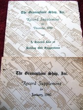 1940 GRAMOPHONE SHOP CATALOG Complete 12 Issues Record Supplement Catalogue picture