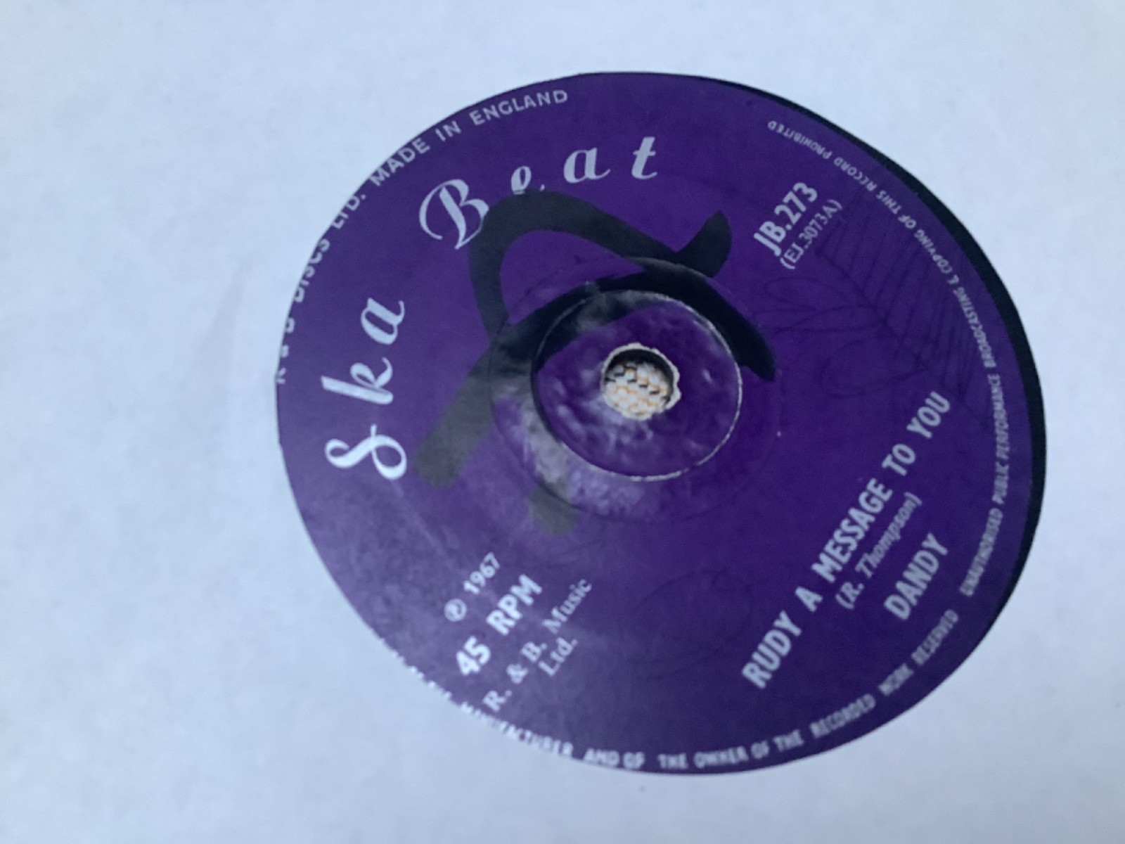 Dandy , Rudy A Message  To You , Till Death Do Us Part  , 7”Ska.