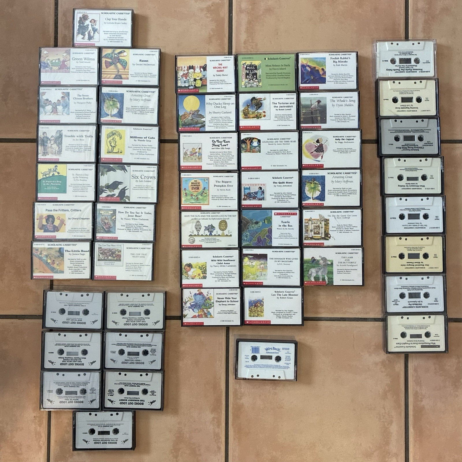 Lot 49 Vintage Scholastic Childrens Read Along Audio Cassette Tapes - 15 Sealed