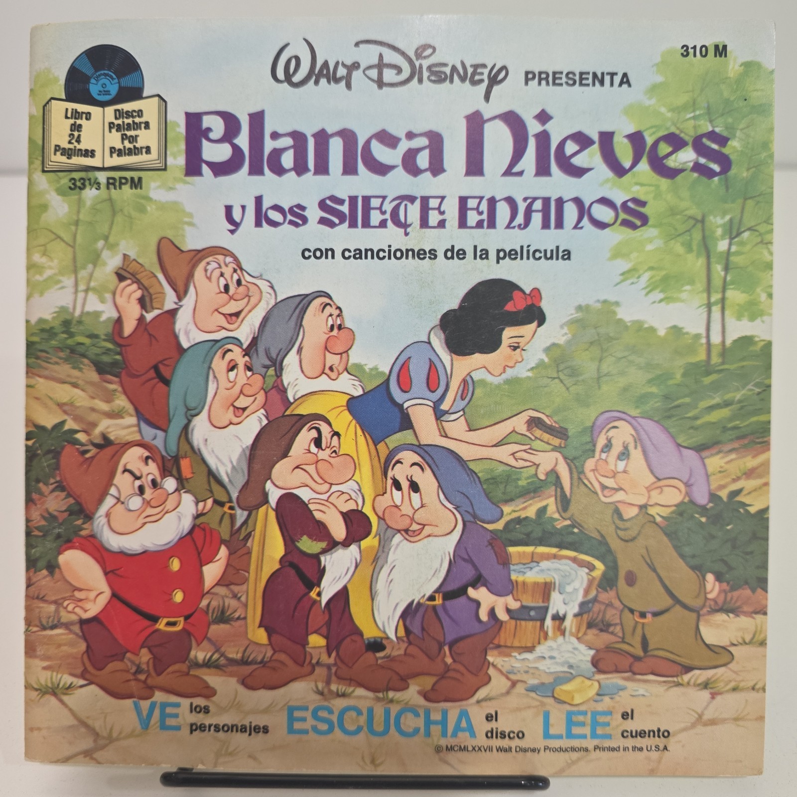 1982 Walt Disney Presenta  Blanca Nieves Y los Siente Enanos Libro y Disco