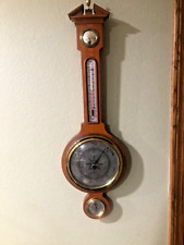Vintage Banjo Wall Weather Station Barometer Thermometer Hygrometer USA picture