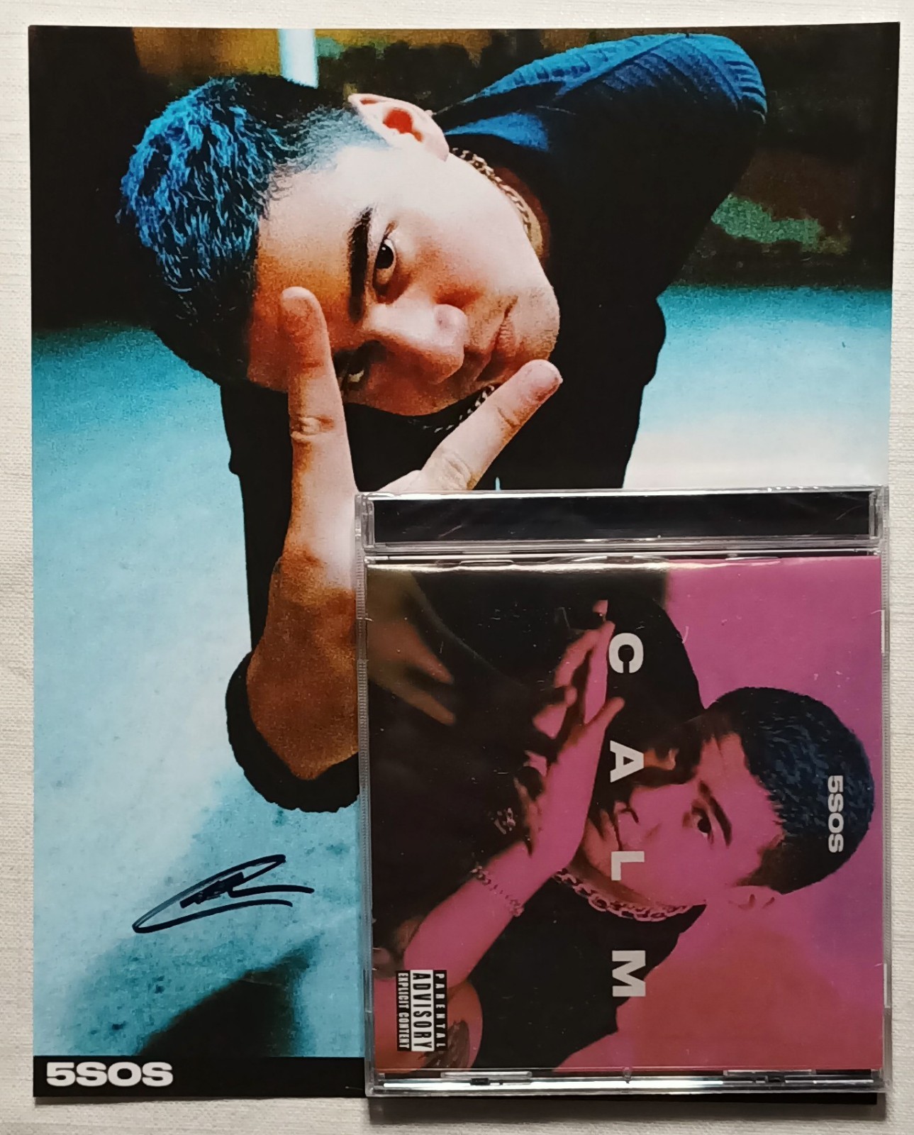 Autographed Calum Hood 5SOS 5 Seconds Of Summer Calm Calum Edition CD 2020 New 