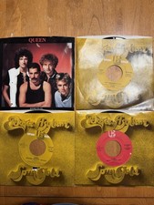 Queen 45” Vinyl Record Bundle Radio Ga Ga Another One Bites the Dust picture