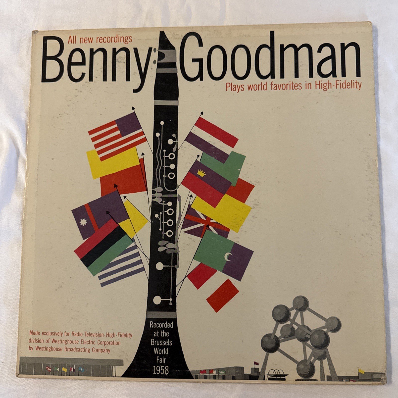 Benny Goodman Recorded at Brussels World Fair 1958 LP Vintage Westinghouse