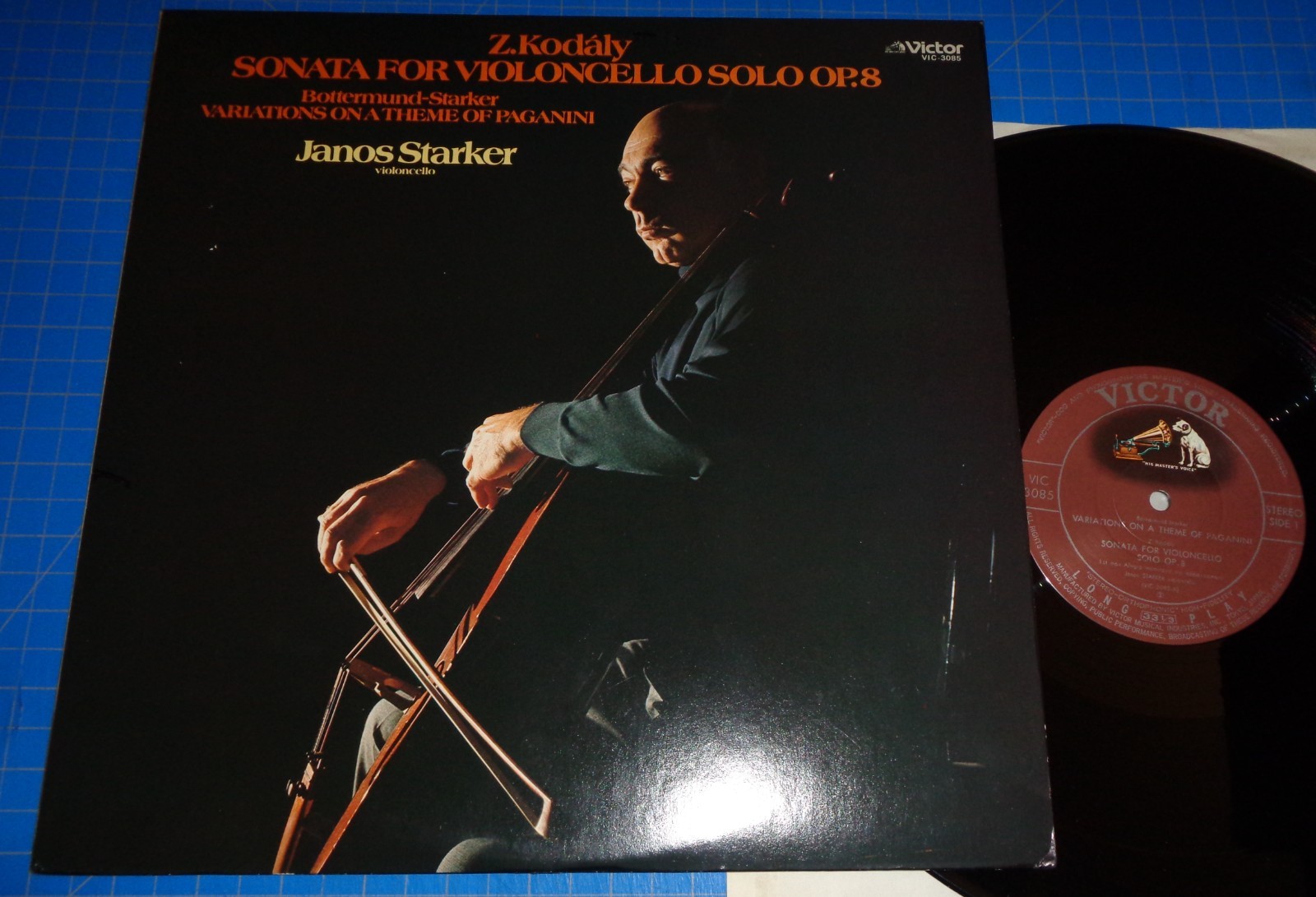 Janos Starker KODALY Solo Sonata Op.8 BOTTERMUND - Japanese Victor VIC-3085