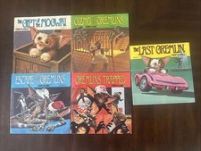 Complete Vintage 1984 Gremlins Read Along Vinyl 45s Record Book Set 1 - 5 Gizmo picture