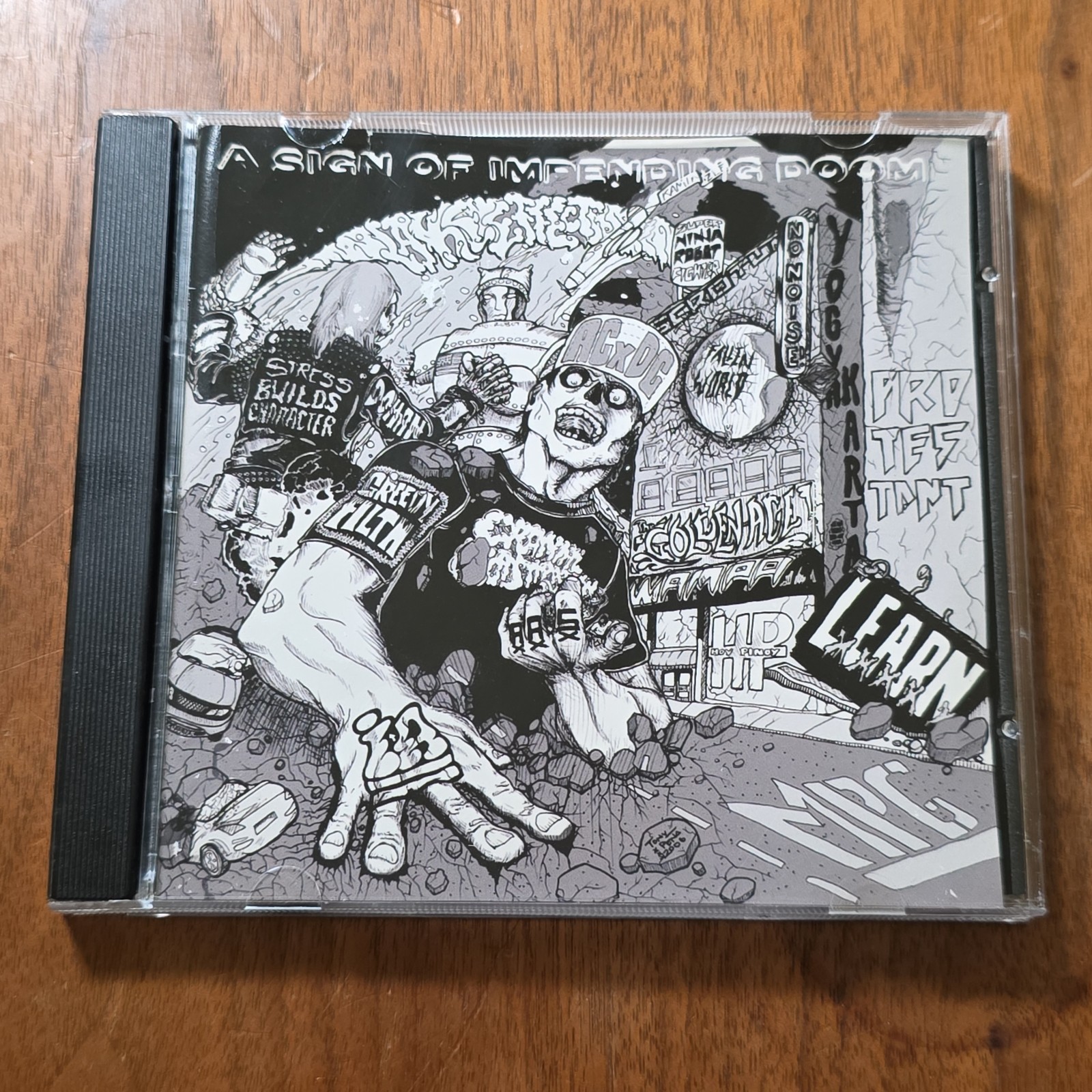 A Sign Of Impending Doom CD Compilation Grindcore Thrash Water Damage HTF