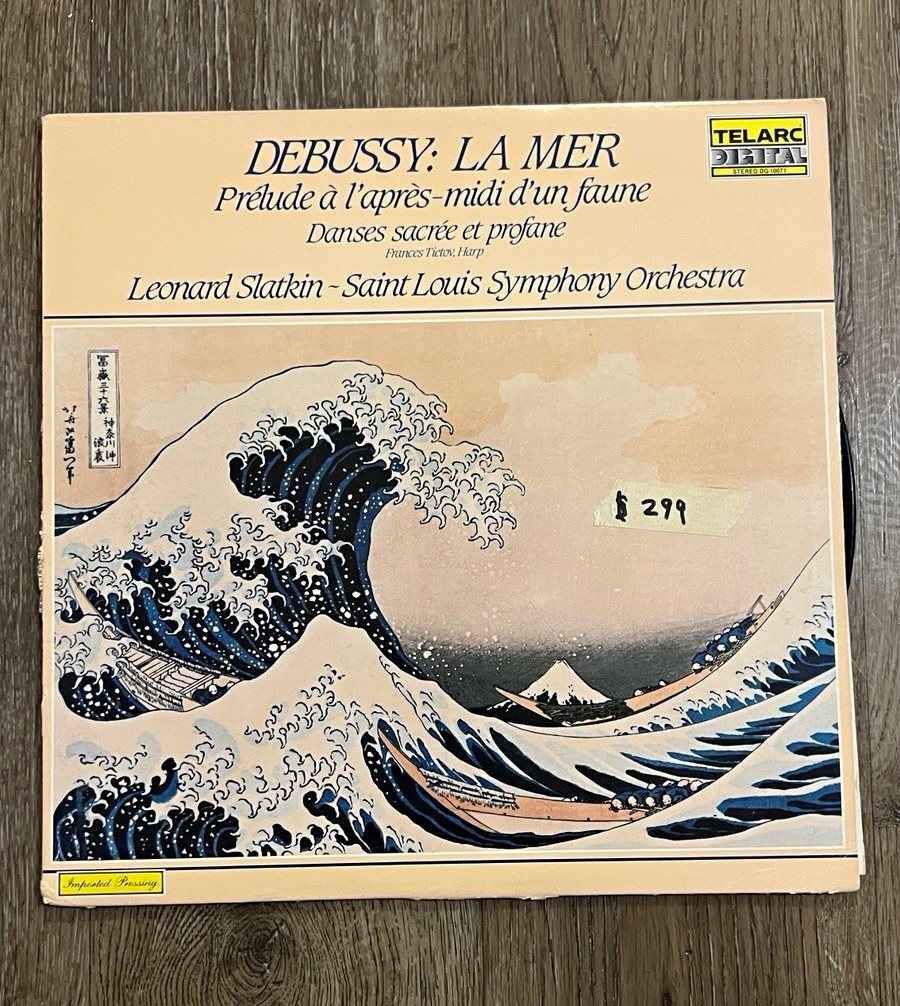 Claude Debussy La Mer Telarc LP Vinyl Leonard Slatkin St Louis Sym Stereo Import