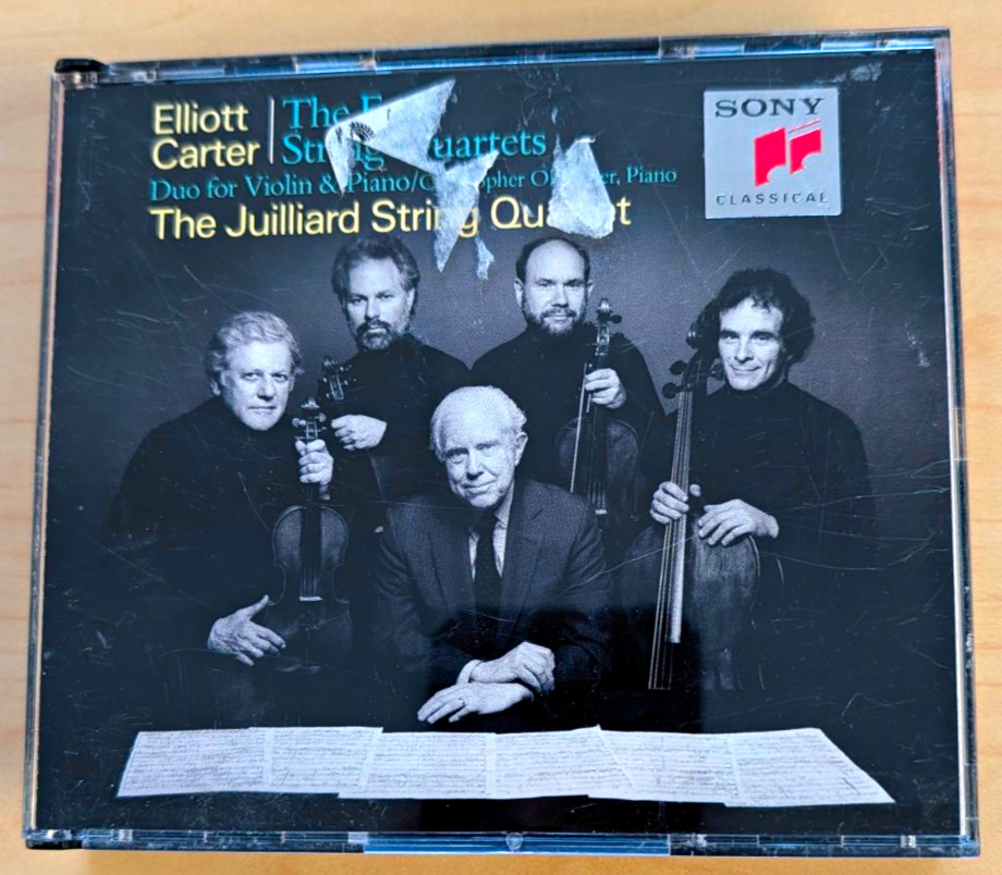 Sony Classical Elliott Carter The Four String Quartets Juilliard SQ 2CD 1991
