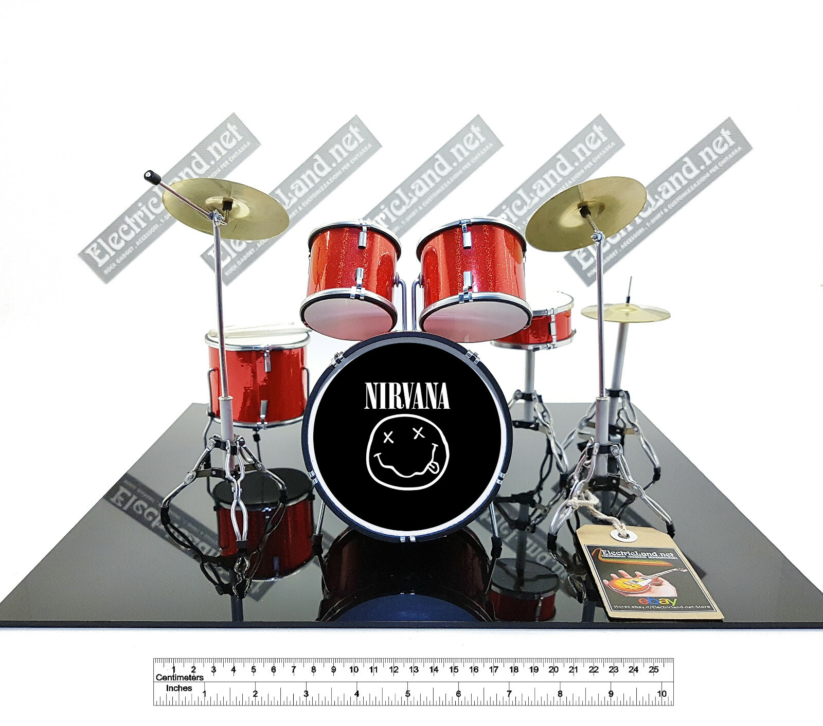 Mini Drum set NIRVANA NERVERMIND tribute scale 1:4 miniature gadget collectible