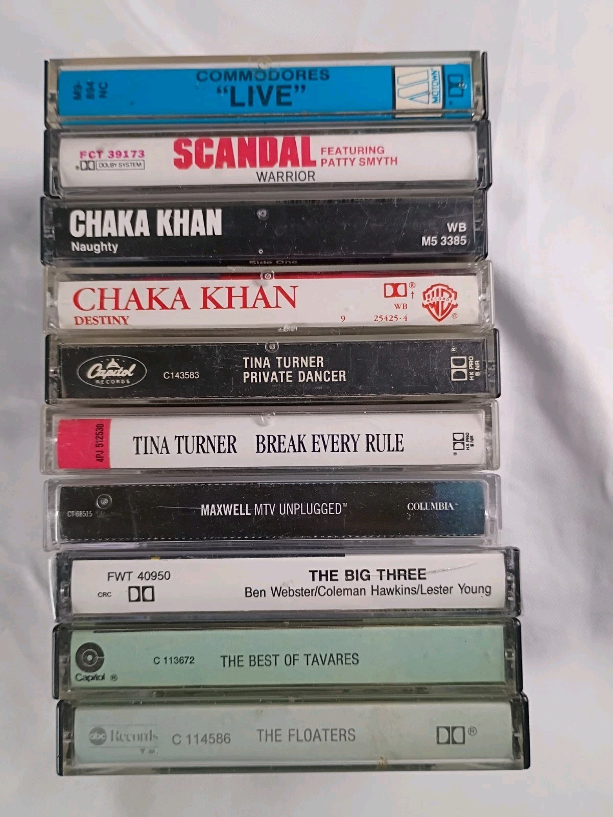 Lot Of 10 Vintage 1970's + 1980's R&B, Soul, Funk Cassettes