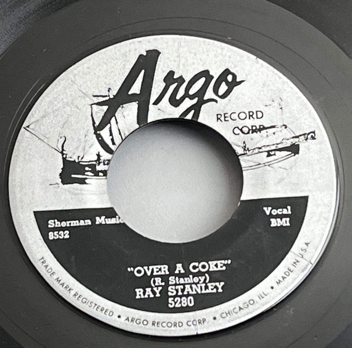 VTG Rockabilly 45 Vinyl Ray Stanley - I Can’t Wait / Over A Coke 1957 Record