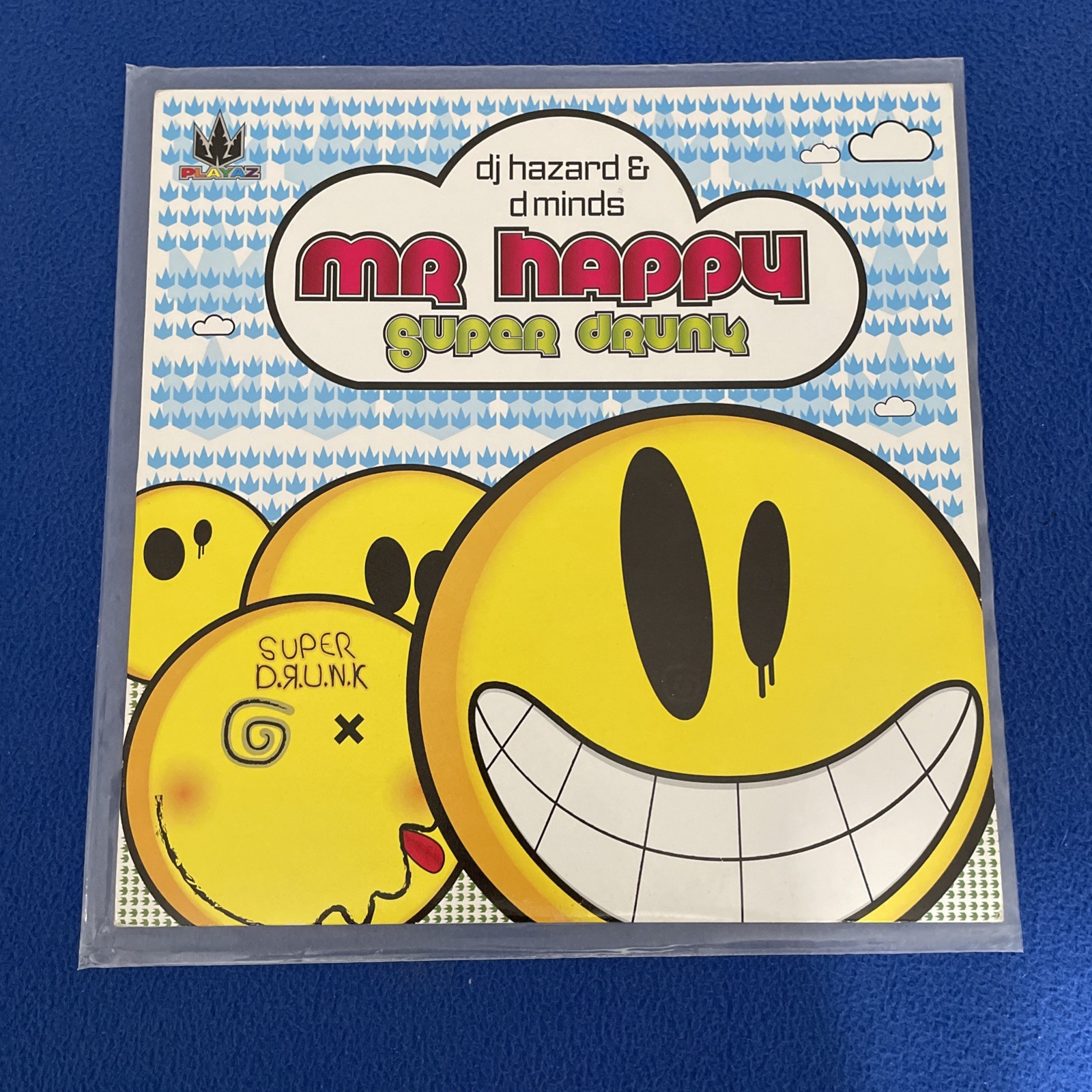 DJ Hazard & D minds: Mr Happy  Super Drunk  Vinyl Record Jump Up DnB Jungle Rare