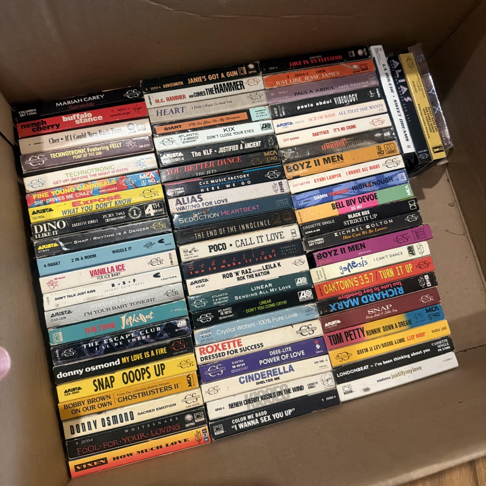 90s Cassette Singles Lot Of 67 VTG Tapes Rock, Dance, Pop Reseller Wholesale Lot