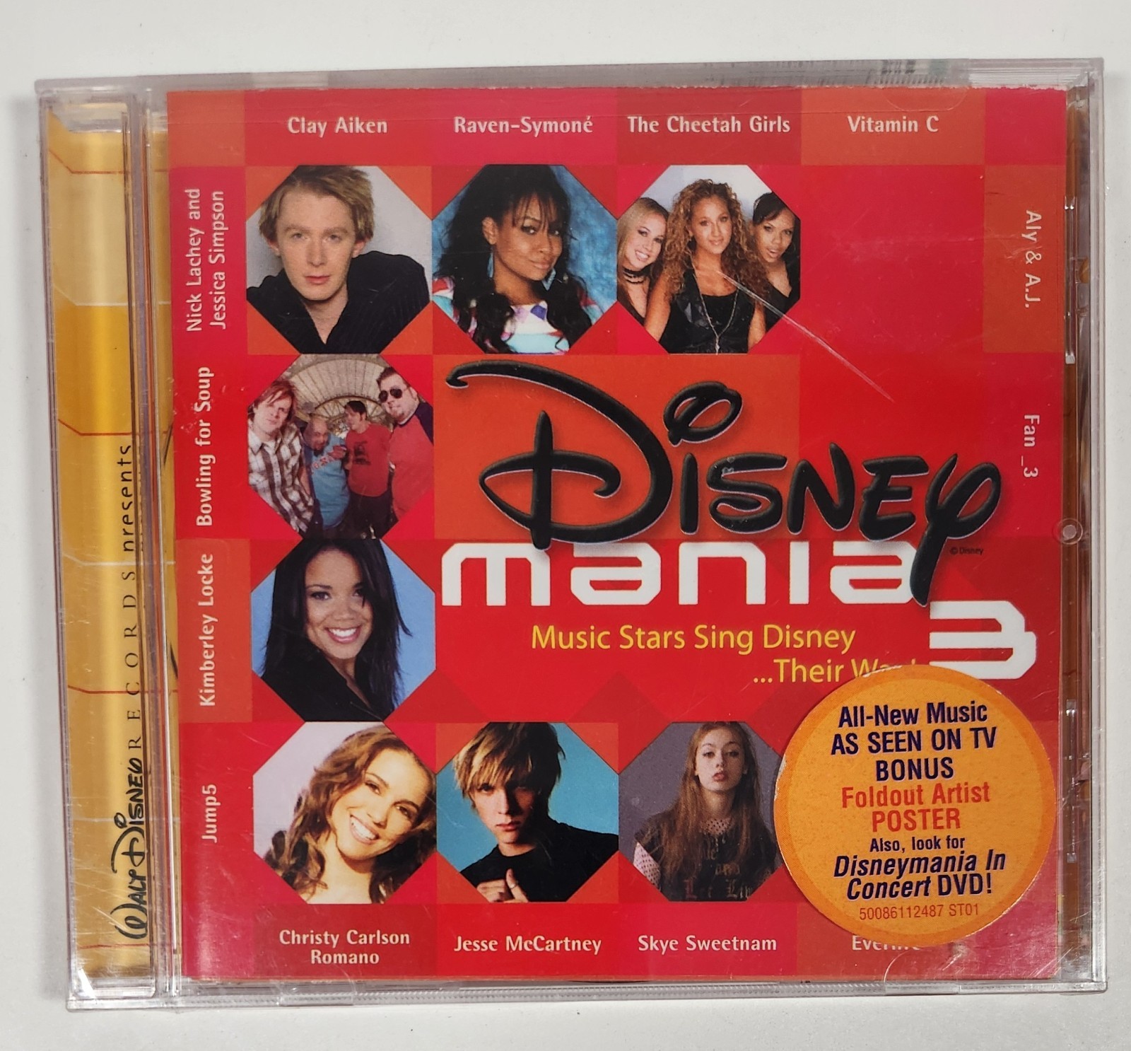 Disney Mania 3 CD 2005 All-New Music Pop Walt Disney Records + Poster NEW