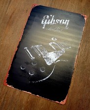 Gibson Les Paul Poster Metal Sign 30cm/20cm picture
