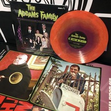 THE ADDAMS FAMILY Soundtrack ORANGE & PURPLE VINYL LP - Sealed with Poster picture
