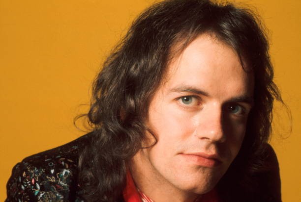 Jim Lea of Slade studio portrait London 1973 Historic Music Old Photo