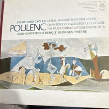 Poulenc Four Song Cycles Le Bal Masqué Angel Stereo LP Vinyl S 36370 picture