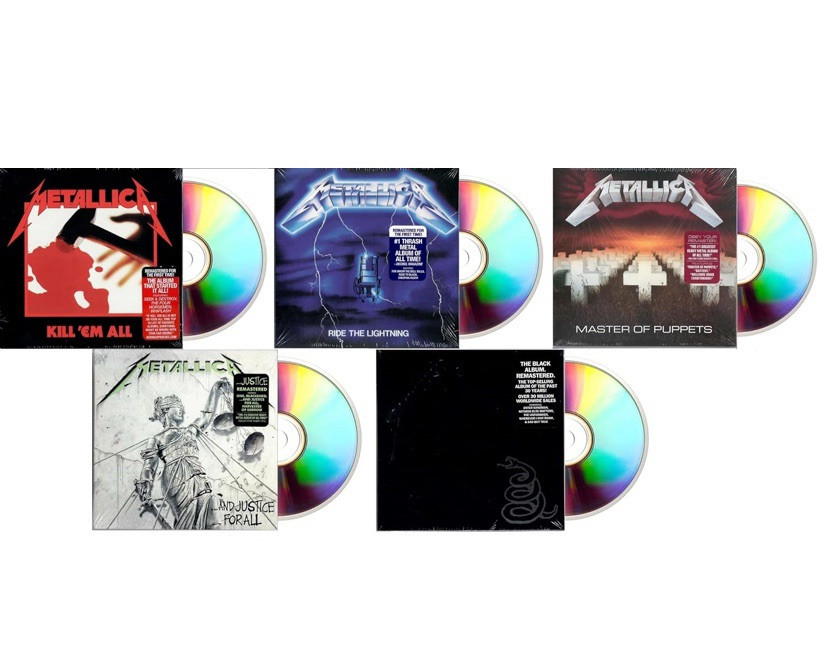 New Metallica Classics Remastered 5-Pack 1983-1991 Kill Em All To Black CDS