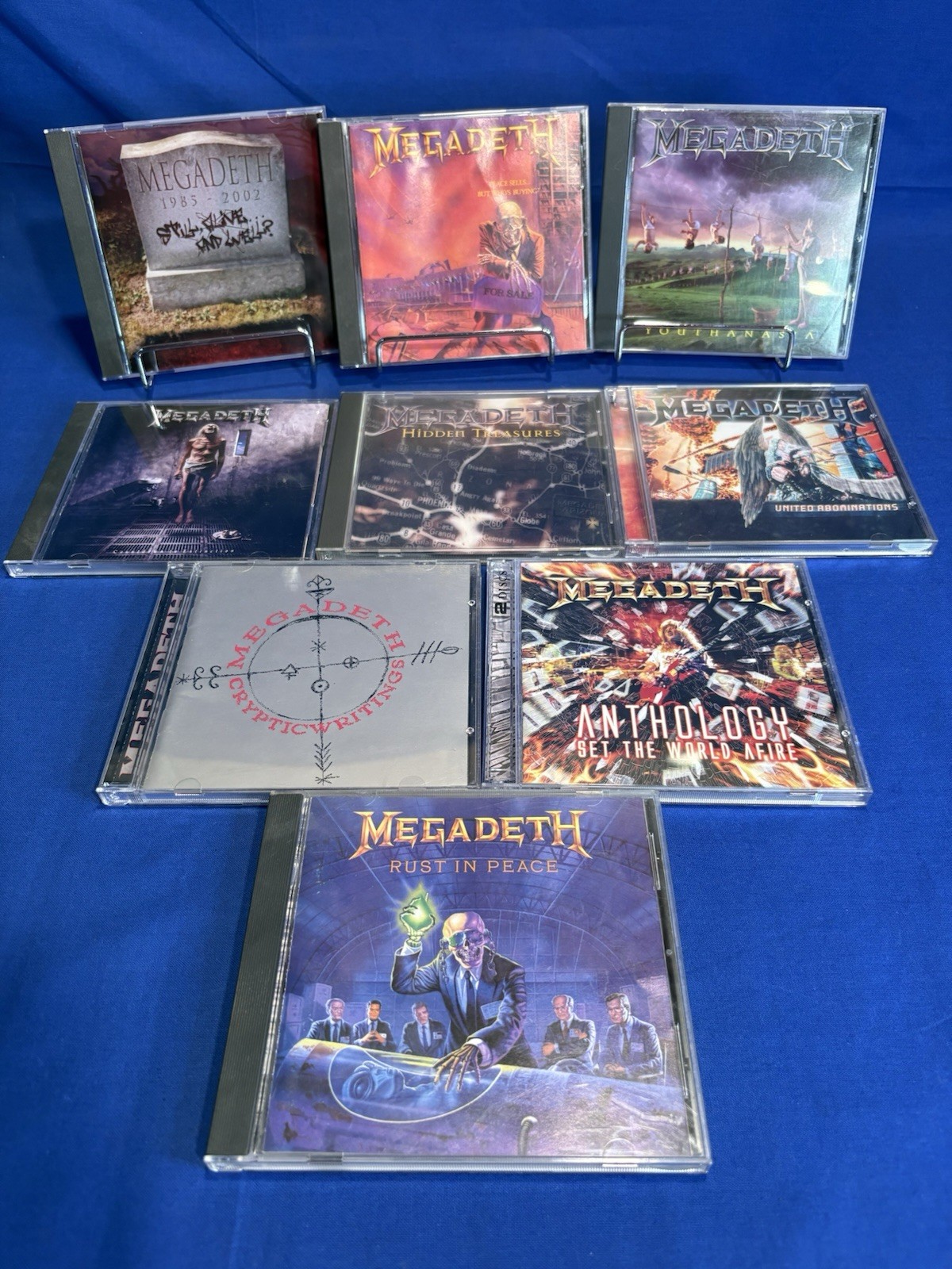 CD Lot Of 9 Megadeth CDs Peace Sells Rust In Peace Youthanasia Cryptic Writings