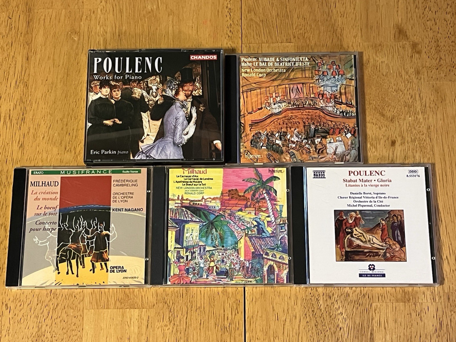 Poulenc & Milhaud CD Lot Piano Works, Stabat Mater, La creation du monde, Aubade