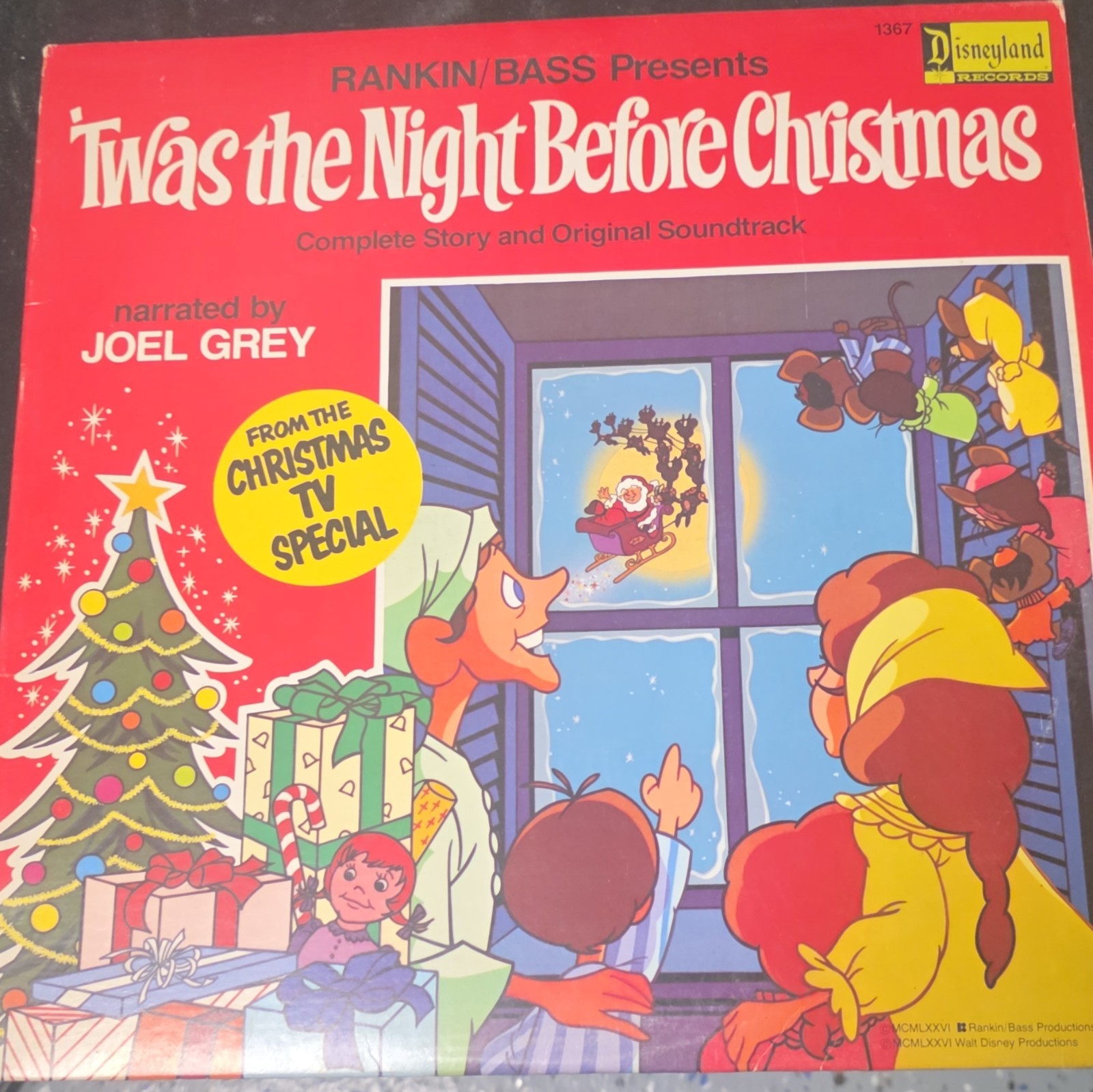 Disneyland Records ’Twas the Night Before Christmas Original Soundtrack LP 1367