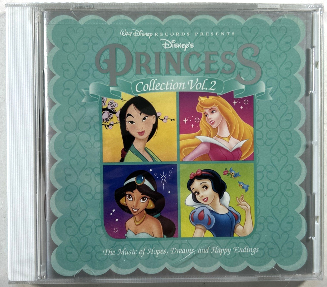 Walt Disney Records Princess Collection 2 CD Mulan Sebastian Belle Jasmine New