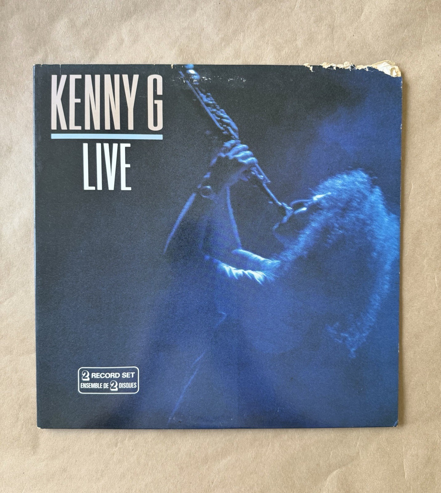 Kenny G Live 1989 LP 2 Record Set, AL-8613, Canada Vinyl, Smooth Jazz