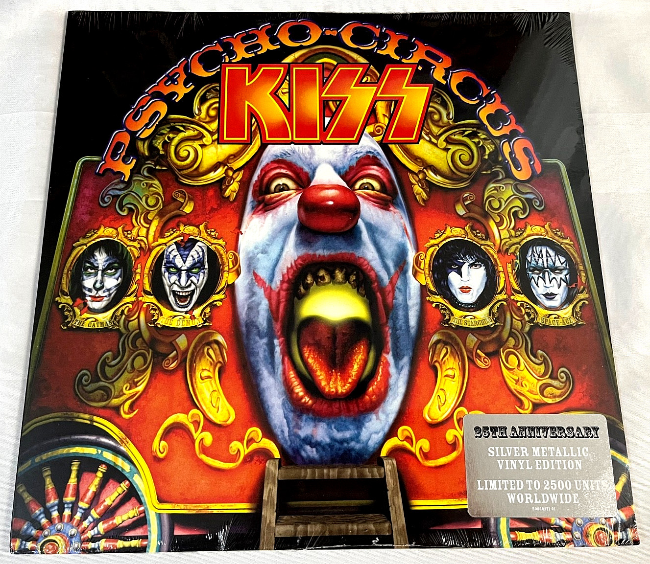 KISS Psycho Circus 25th Anniversary LP Silver Vinyl Official Ltd 1/2500 Ace New