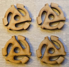 Vintage Wooden 45 RPM Record Adapters – Very Rare MDF / Fiberboard  (Lot A213) picture