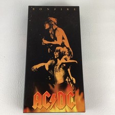 AC/DC Bonfire CD Collector Gift Set Hard Rock Music Guitar Pick Vintage 1997 picture